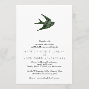 Invitation Swallow (style Letterpress)