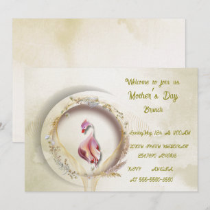 Invitation Swan chic parti MÈRE