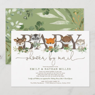 Invitation Sweenery Woodland Forest Baby shower Par Mail