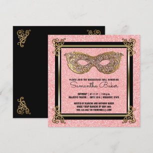 Invitation Sweet 16 Masquerade Party  Sweet sixteen anniversa