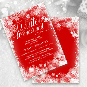 Invitation Sweet 16 Party Winter Wonderland Snowflake