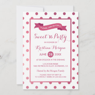 Invitation Sweet 16 Pots Poche Parties scintillant rose Fille