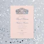 Invitation Sweet 16 Princess Crown Jalon Anniversaire<br><div class="desc">Customisez tout le texte comme le titre de l'événement. Customisez la couleur de la couleur arrière - plan ; l'image de la couronne et la photo de retour sont facultatives.</div>