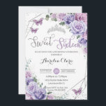 Invitation Sweet 16 Purple Floral 16th Birthday Butterflies<br><div class="desc">Personnalisez cette belle invitation d'anniversaire de Sweet sixteen avec sa propre formulation facilement et rapidement,  appuyez simplement sur le bouton customiser pour réorganiser et formater le style et le placement du texte. Objets correspondants disponibles en magasin ! c) Le Happy Cat Studio</div>