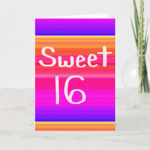 Invitation Sweet 16 Rainbow