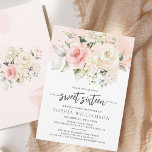 Invitation Sweet 16 Rose Floral fête d'anniversaire<br><div class="desc">Jolie moderne élégante Sweet 16 invitations de fête d'anniversaire. Le modèle qui peut être facilement édité et le texte remplacé par vos propres détails en cliquant sur le bouton "Personnaliser". Pour plus de personnalisation, utilisez notre outil de conception pour modifier ce modèle. CONSEIL : Consultez les autres objets d'anniversaire de...</div>