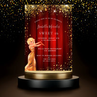 Sweet 16 rouge or parties scintillant robe de film