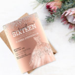 Invitation Sweet 16 Seize Anniversaire Robe Diamants<br><div class="desc">Cette conception peut être personnalisée dans la zone fournie en modifiant la photo et/ou le texte. Vous pouvez également le customiser en cliquant sur Personnaliser ce Modèle, puis en choisissant l'option cliquer pour customiser et supprimer ou modifier la couleur de l'arrière - plan, ajouter du texte, modifier la couleur ou...</div>