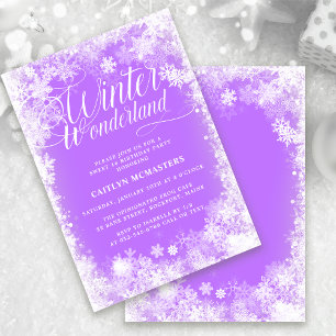 Invitation Sweet 16 Winter Wonderland Snowflake