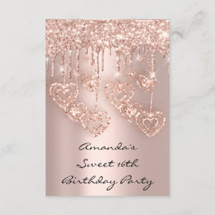 Invitation Sweet 16e anniversaire Rose Parties scintillant Dr