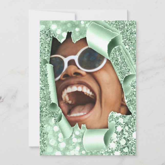 Invitation Sweet 16e Fête des mariées de 3D Parties scintilla (Devant)