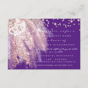 Invitation Sweet 16e Fête des mariées de la Couronne Miss Ros