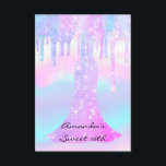 Invitation Sweet 16th 18th Unicorn Girl Holographic<br><div class="desc">florenceK événement de luxe élégant</div>
