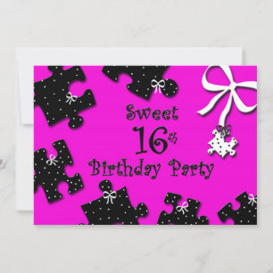 Invitation Sweet 16th Birthday Invitations, Puzzle Pièces