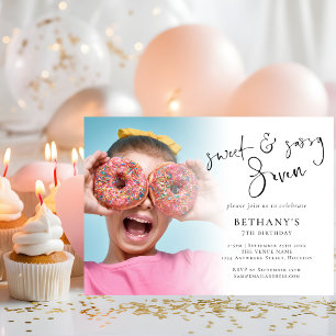 Invitation Sweet and Sassy Seven Photo Overlay 7e anniversair