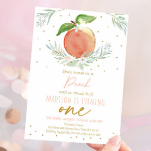 Invitation Sweet As A Peach 1er anniversaire