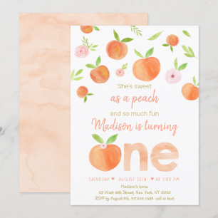Invitation Sweet As A Peach Premier Anniversaire