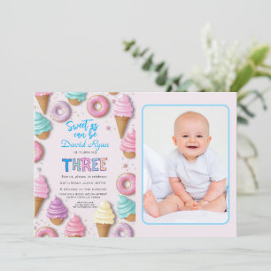 Invitation Sweet As Can Be Boy fête son 3ème anniversaire