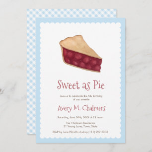 Invitation Sweet as Cherry Pie Pays Fête d'anniversaire