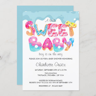 Invitation Sweet Baby Boy Est En Route