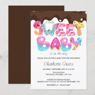 Invitation Sweet Baby est sur le chemin (chocolat unisex)