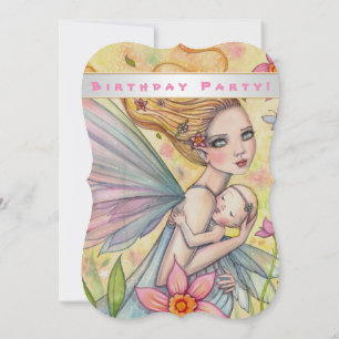 Invitation Sweet Baby Girl Fairy First Birthday Party