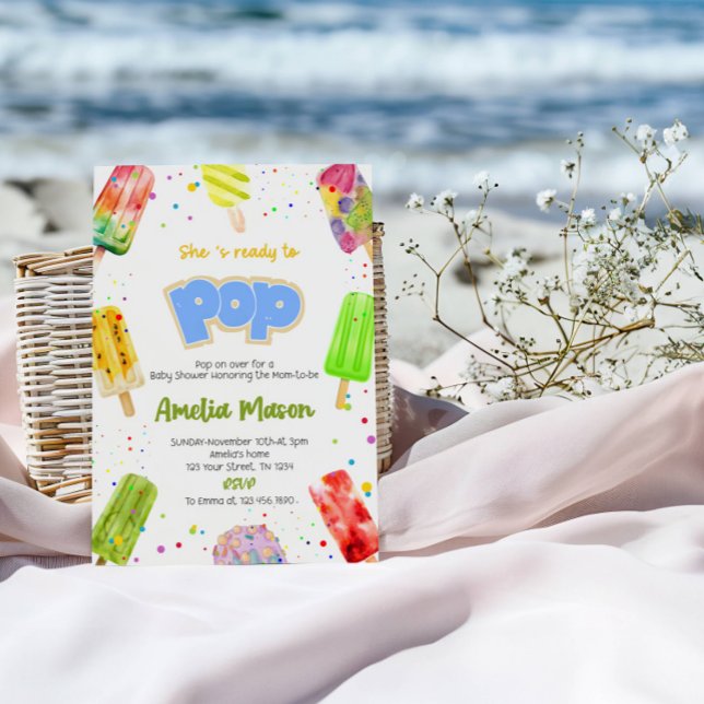 Invitation Sweet Baby on the Way | Ice Cream Pop Baby Shower (Créateur téléchargé)