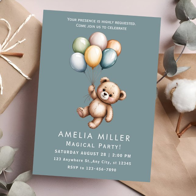 Invitation Sweet Bear Theme Party (Créateur téléchargé)