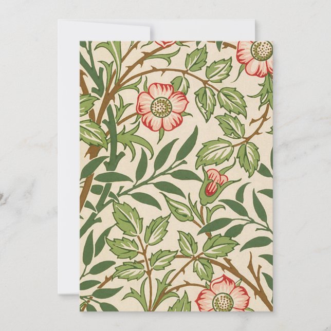 Invitation Sweet Briar William Morris (Devant)