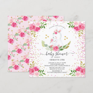 Invitation Sweet Bunny Girls Baby shower