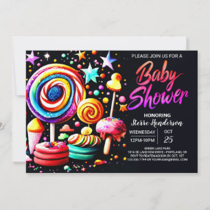 Invitation Sweet Candyland Baby shower modifiable