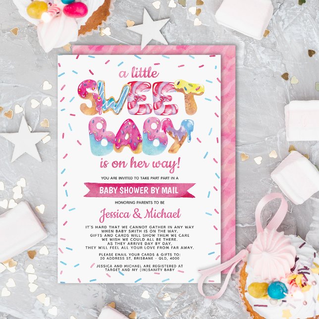 Invitation Sweet Candyland Sprinkles Baby shower par courrier (Créateur téléchargé)
