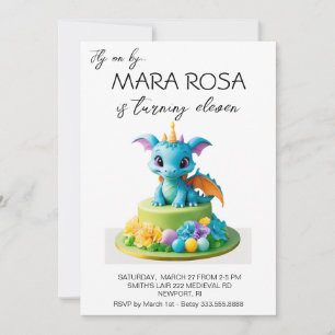 Invitation *~* Sweet Dragon Cake Photo AP88 Anniversaire