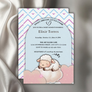 Invitation Sweet Dreams Little Lamb Cute Kawaii Baby shower