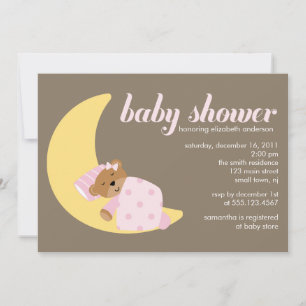 Invitation Sweet Dreams Lullaby Girl Baby shower