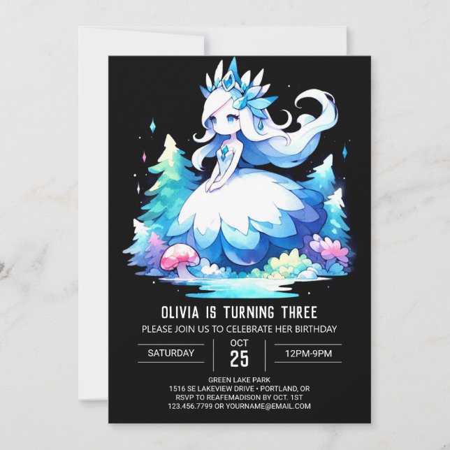 Invitation Sweet Dreamy Princess Anniversaire (Devant)