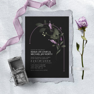 Invitation Sweet Floral Arch Mariage Lilac ID998