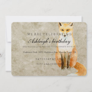 Invitation Sweet Fox anniversaire