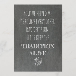 Invitation Sweet Funny Bridesmaid / Maid of Honor Proposition