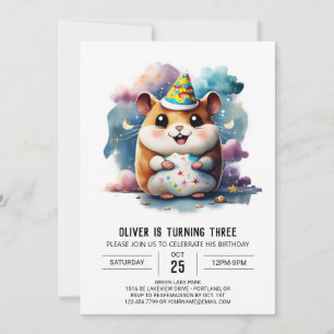 Invitation Sweet Hamster Imprimable Anniversaire