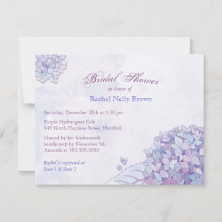 Invitation Sweet Lavender Hydrangea Fête des mariées florale