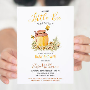 Invitation Sweet Little Bee est sur le chemin Baby shower Inv