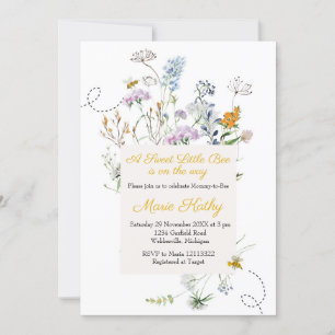 Invitation  Sweet Little Bee Fleur sauvage est sur le chemin