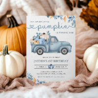 Sweet Little Citrouille Bleu Automne Anniversaire