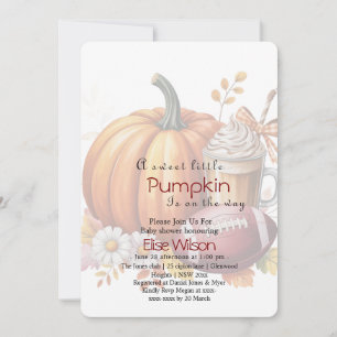 Invitation Sweet Little citrouille latte est en route
