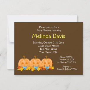 Invitation Sweet Little Citrouilles Automne Baby shower Invit