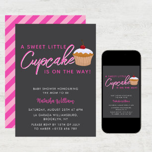 Invitation Sweet Little Cupcake Girl baby shower