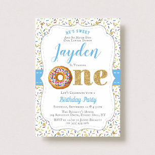 Invitation Sweet Little Donut Boys 1er Anniversaire Invitatio