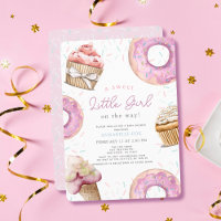Sweet Little Girl Cupcake rose & Baby shower de be