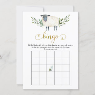 Invitation Sweet Little Lamb  Baby shower Bingo Jeu